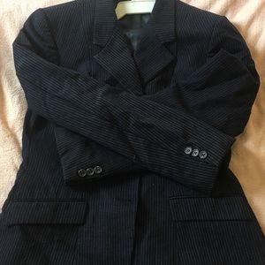 Navy pin striped hunt seat coat unknown brand Sz6